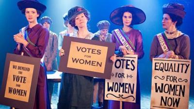 Suffragettes from CBBC's Horrible Histories.