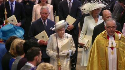 The Queen at Westminster Abbey