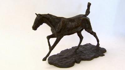 Degas galloping horse sculpture by Degas which has been acquired by National Museum Wales