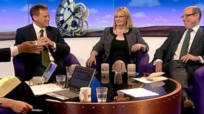 Grant Shapps, Margaret Curran and Nick Robinson