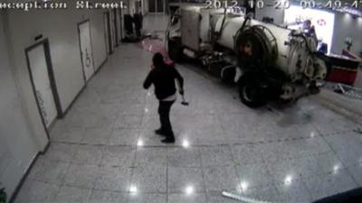 CCTV of bank raid