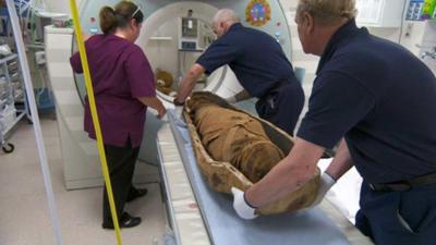 CT scan of a mummy