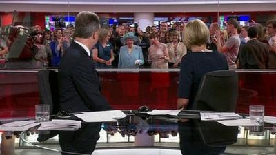 The Queen appears on BBC News Channel