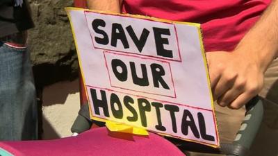 Save our hospital campaign poster