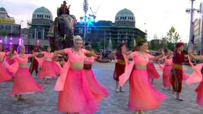 Dancers on the street in Bradford