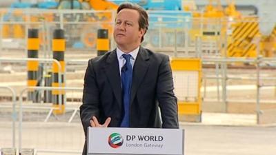 David Cameron at London Gateway