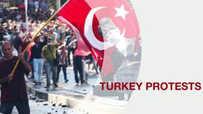 Graphic illustrating Turkey protests