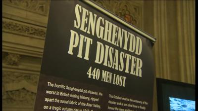 Senghenydd pit disaster banner