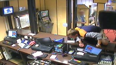 Mark Rutter in a betting shop