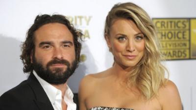 Johnny Galecki and Kaley Cuoco