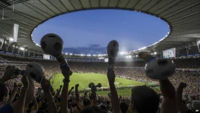 Fans at Rio's Maracana stadium