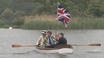 Rowing on Thorpeness Meare