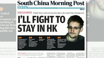 Front page of South China Morning Post