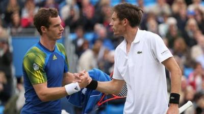 Andy Murray and Nicolas Mahut