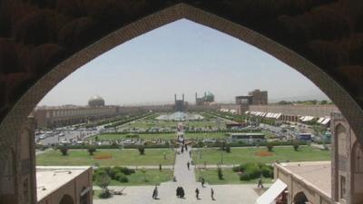 View across square in Iran