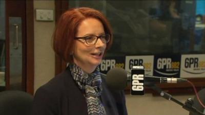Julia Gillard during the interview