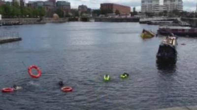 Passengers in the water