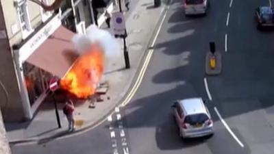 Pavement explosion in Pimlico