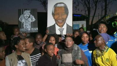 Nelson Mandela well-wishers