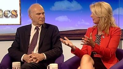 Vince Cable and Julie White