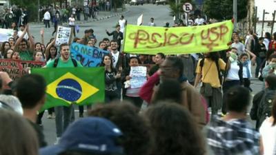 Crowds protest