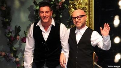 Designers Stefano Gabbana (L) and Domenico Dolce (R)