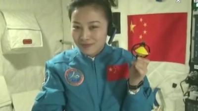 Female astronaut Wang Yaping