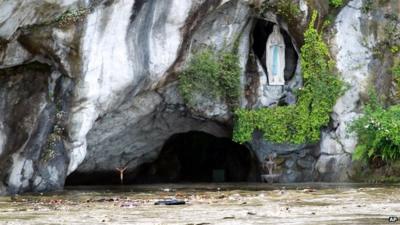 Flooded cave