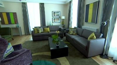 A lounge at Fisher House