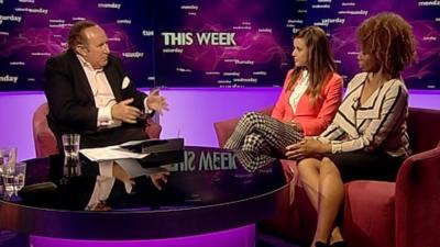 Andrew Neil, Charlie Webster and Trisha Goddard