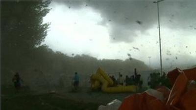 Storm hits a festival in Switzerland