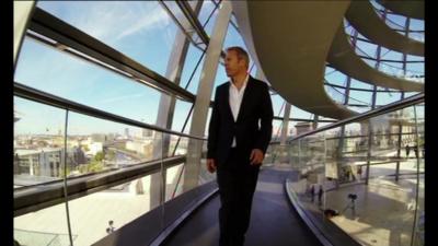 Gavin Hewitt in the Reichstag in Berlin