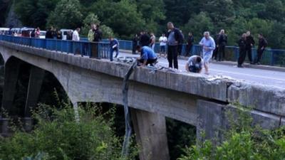 Bus crash site in Montenegro