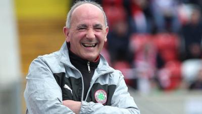 Cliftonville manager Tommy Breslin