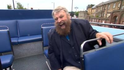 Brian Blessed on Medway bus