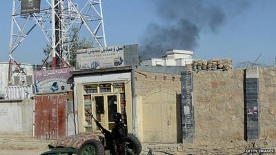 Entrance gate of the Presidential palace in Kabul