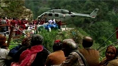 Aid helicopter rescue, Badrinath