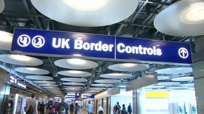 UK Border Controls sign