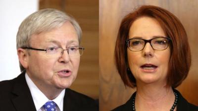 Kevin Rudd and Julia Gillard