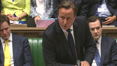 David Cameron answers questions on the police's potential misconduct in PMQs