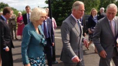 The Prince of Wales and the Duchess of Cornwall in Caledon