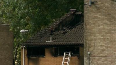 The Cwmbran home where the three family members died