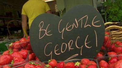 Sign in grocery store