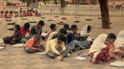 Children at an open air school