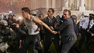 Jamie Foxx and Channing Tatum in "White House Down"