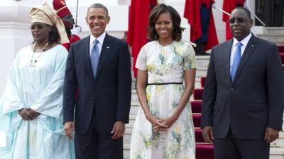 The Obamas with President Sall and wife
