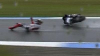 World champion Jorge Lorenzo falls at Assen