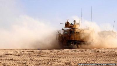 British soldier from the 2nd Royal Tank Regiment in Afghanistan