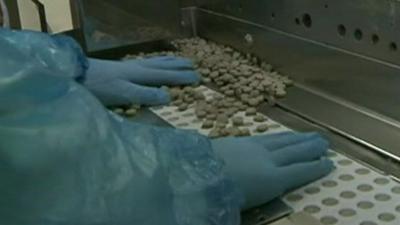 Tablets being manufactured