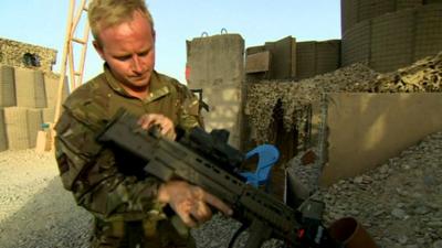 Major Aaron West, 4th Battalion the Rifles, in Afghanistan